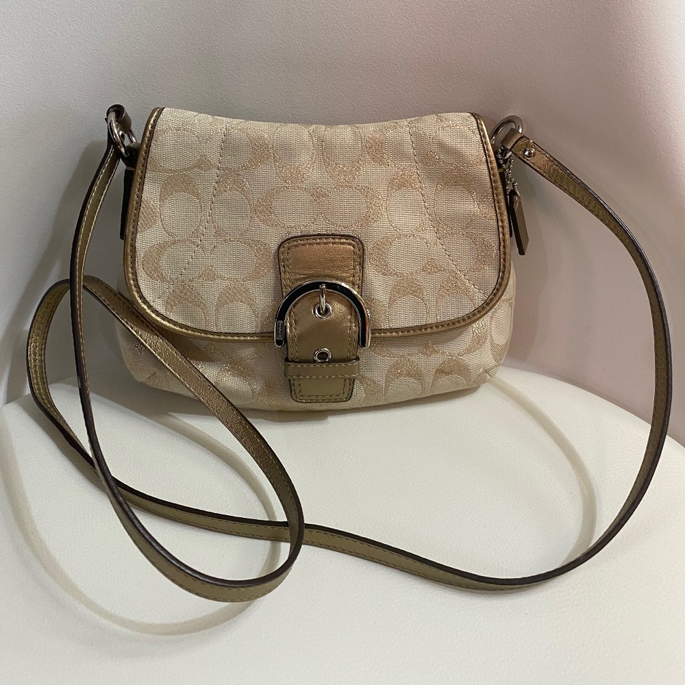 COACH Soho Signature Flap Crossbody Bag. In great condition.